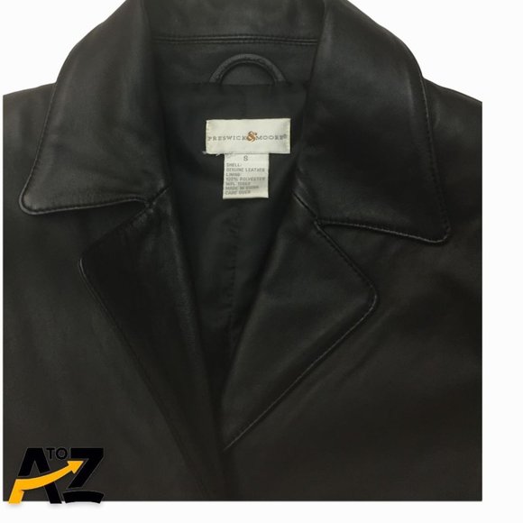 Women's Preswick & Moore Black Leather Jacket Size S - Picture 9 of 13